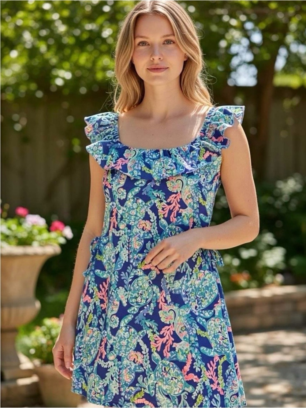 Lilly Pulitzer NWT Zoya Ruffle Romper Size 4